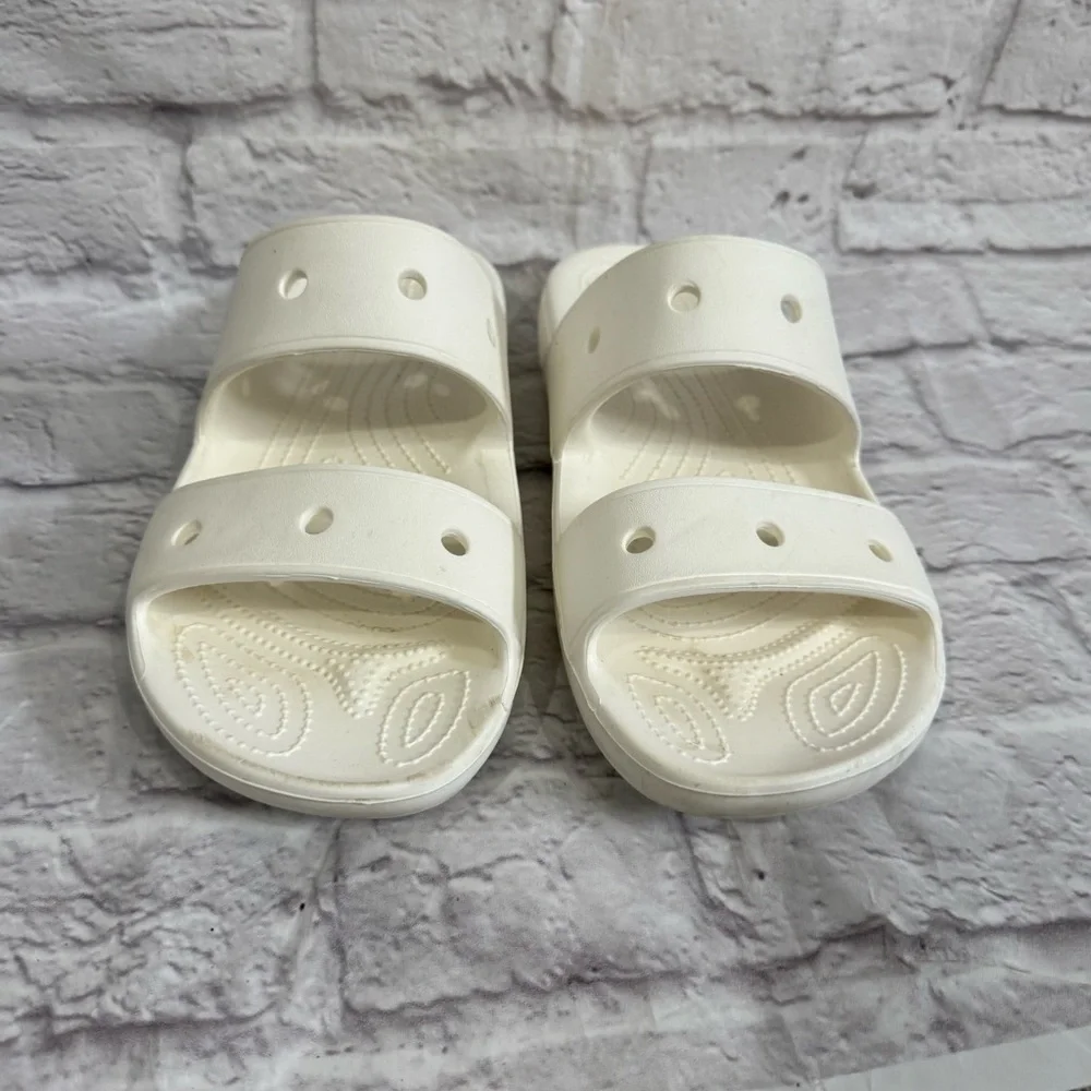 Iconic Crocs Comfort White Mens 11 Sandals Slides